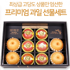 [名品 혼합 1호] 과일선물세트 (배 4개+사과 6개) 5KG 내외